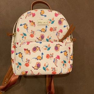 Dinosaur leather backpack
